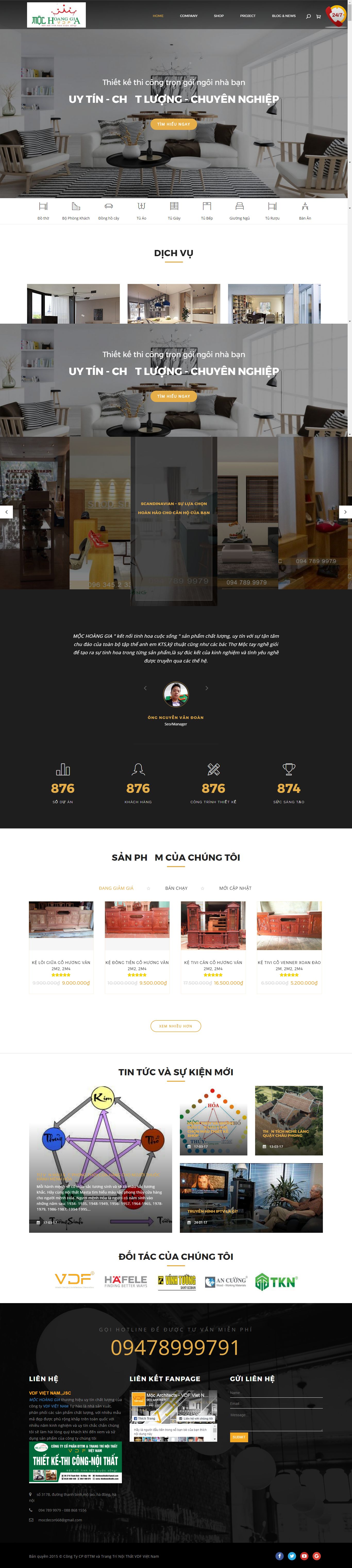 Thiết kế Web nội thất kiến trúc thietkenoithat8x.com